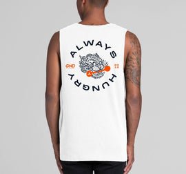 GND Big Cat Barbell Tank // White - Apparel- GND Fitness