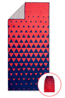 SwiftDry Antibacterial Microfibre Gym Towel + Carry Pouch (Blue/Red)-1