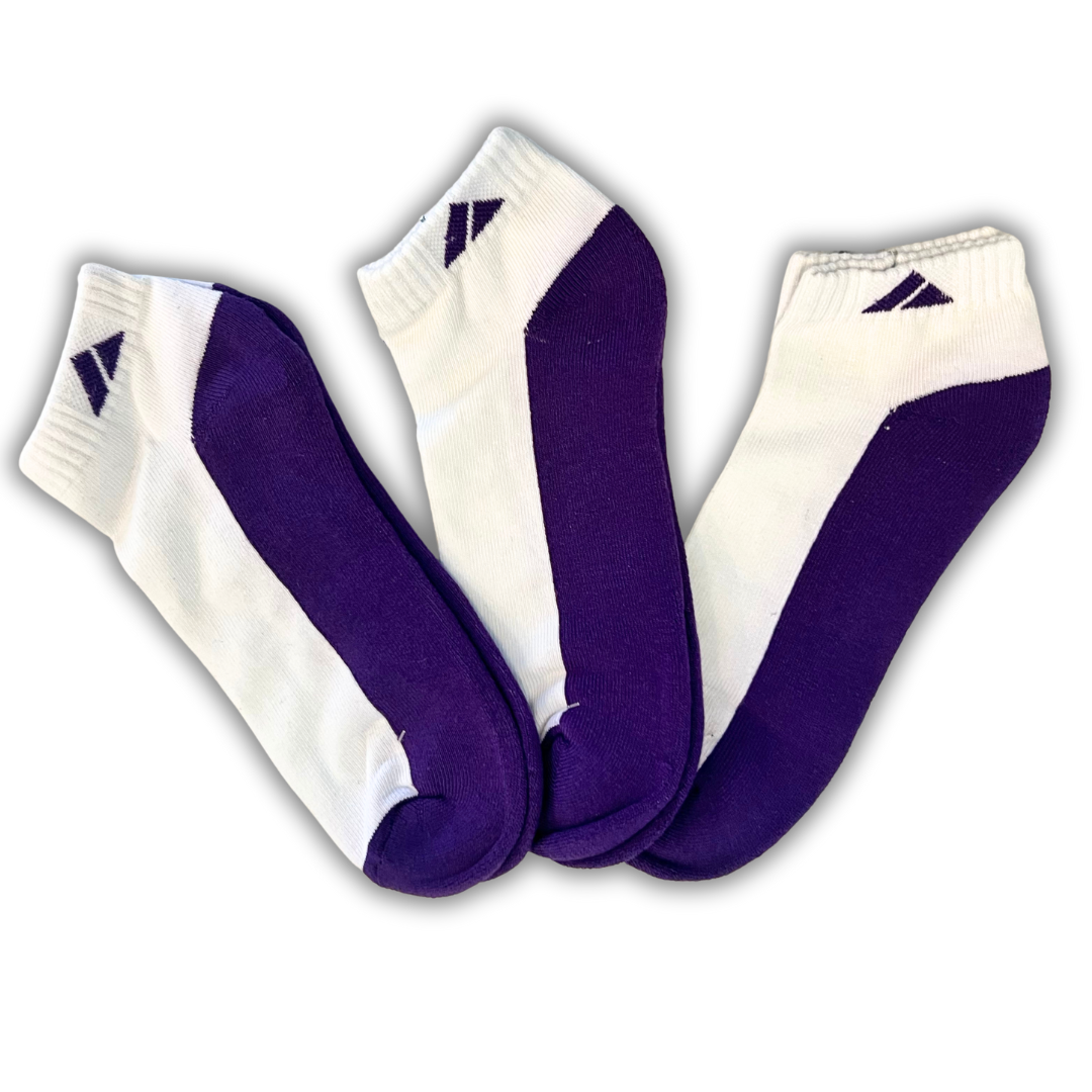 Buy white-purple GND Sports Socks 3pk