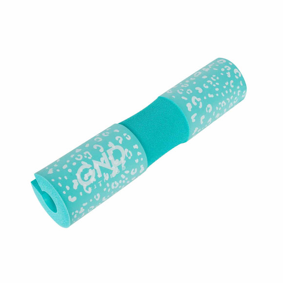 GND Barbell Pad // Aqua Leopard Print - Barbell Pad- GND Fitness