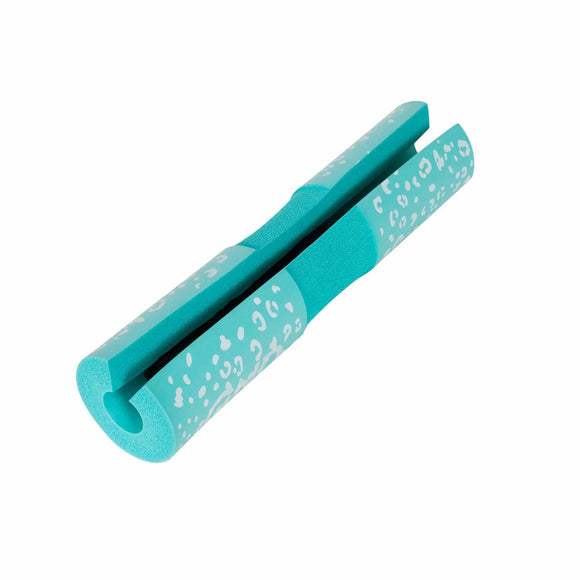 GND Barbell Pad // Aqua Leopard Print - Barbell Pad- GND Fitness
