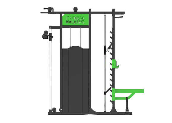 GND Cable Machine & Smith Machine // Lime Green - Rig & Rack- GND Fitness