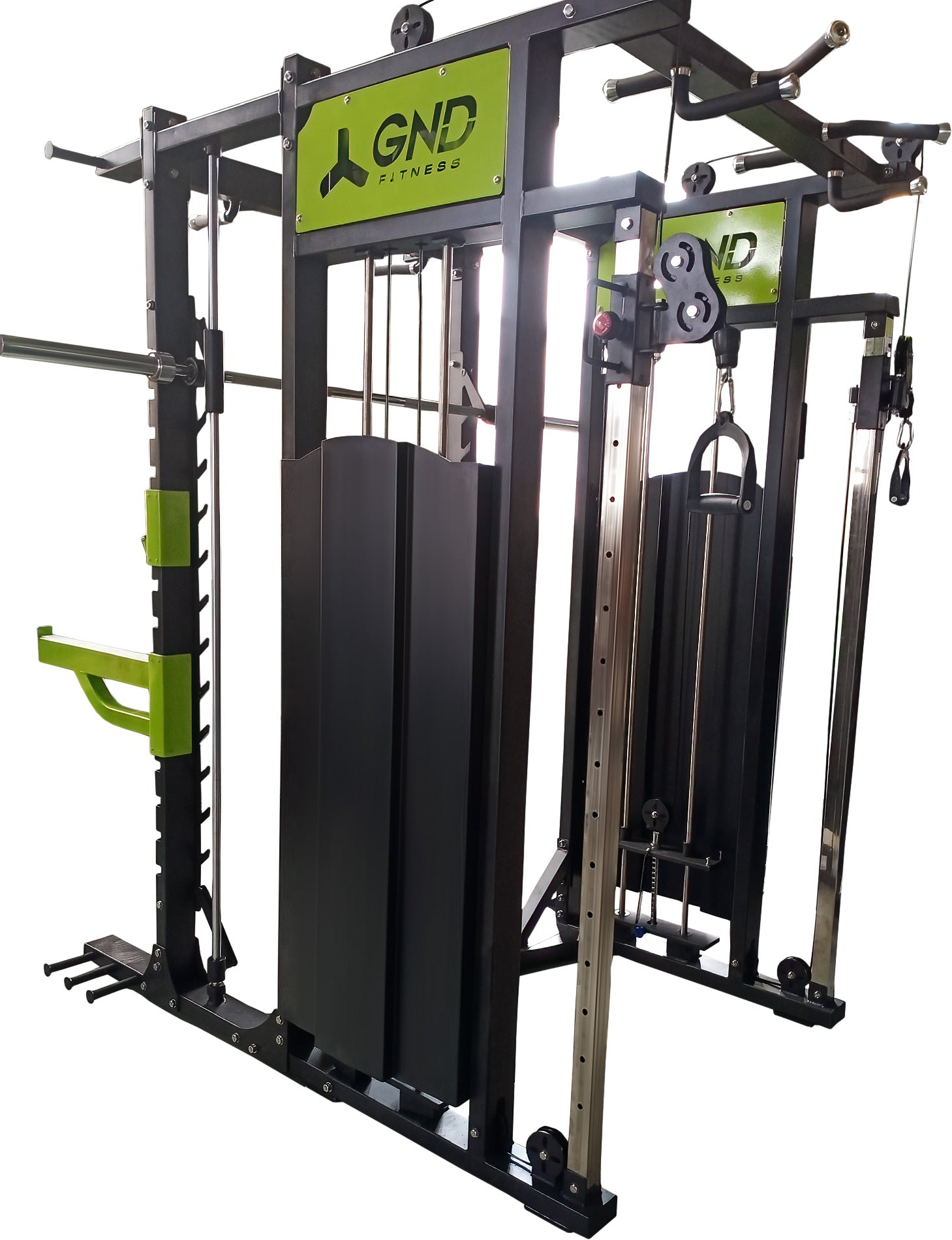 GND Cable Machine & Smith Machine // Lime Green - Rig & Rack- GND Fitness