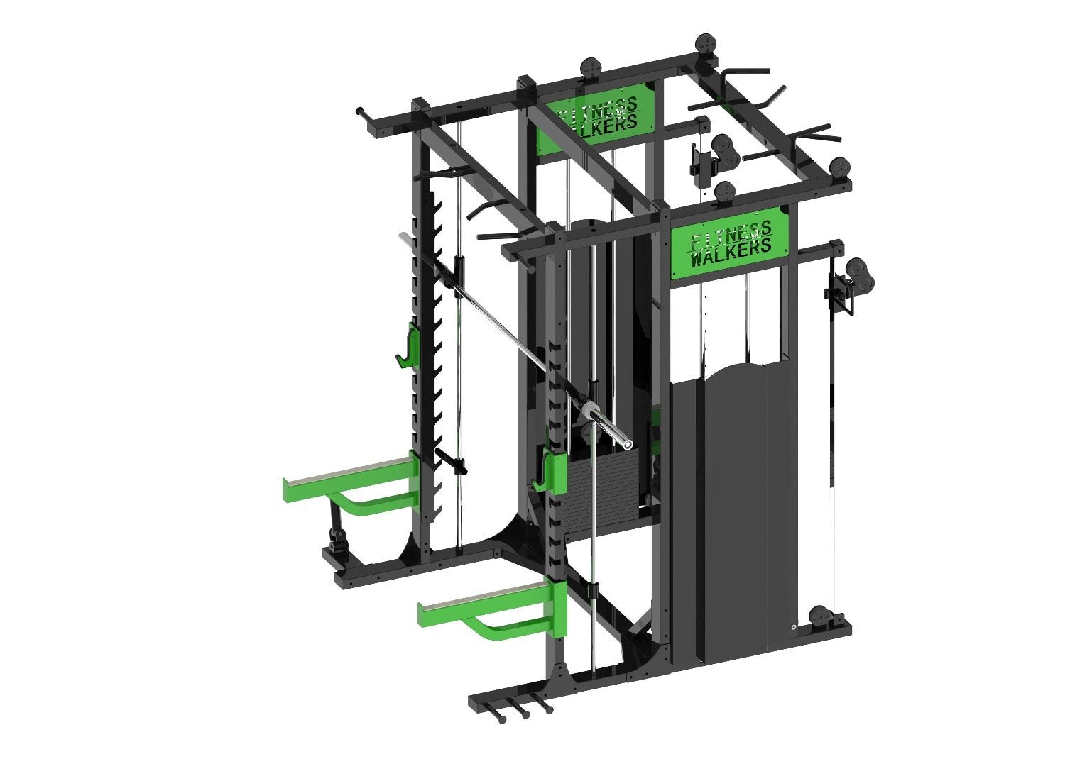 GND Cable Machine & Smith Machine // Lime Green - Rig & Rack- GND Fitness