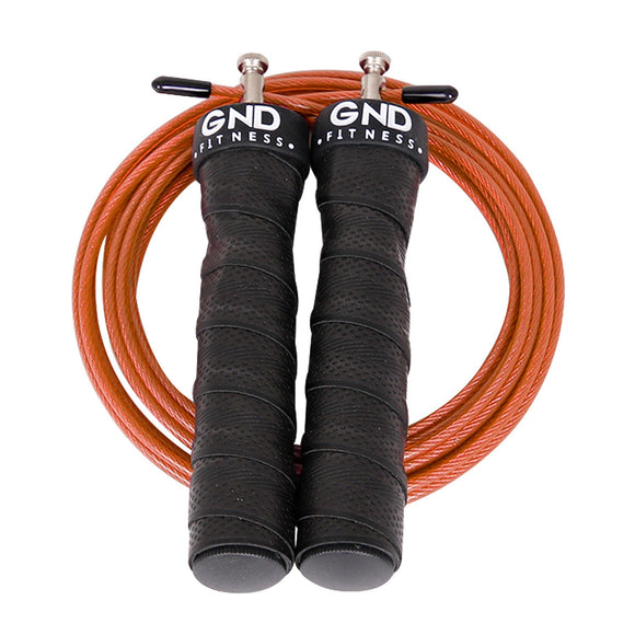 GND SR Speed Skipping Rope // Single Ball Bearing // Electric Orange - SR Skipping Rope- GND Fitness