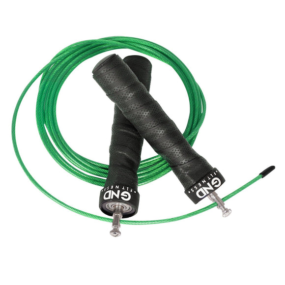 GND SR Speed Skipping Rope // Single Ball Bearing // Green Machine - SR Skipping Rope- GND Fitness