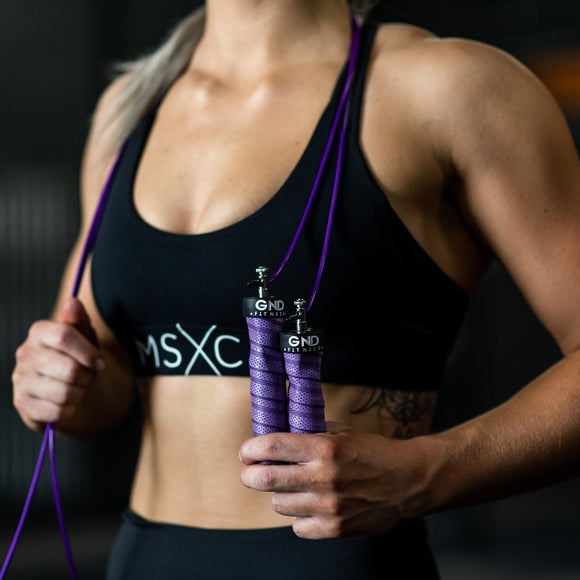 GND SR Speed Skipping Rope // Single Ball Bearing // Purple - SR Skipping Rope- GND Fitness