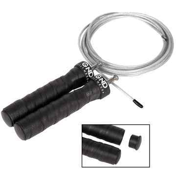 GND SR Speed Skipping Rope // Single Ball Bearing // Silver - SR Skipping Rope- GND Fitness