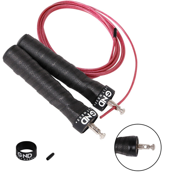 GND SR Speed Skipping Rope // Single Ball Bearing // Tough Pink - SR Skipping Rope- GND Fitness