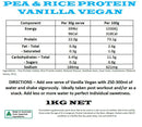 GND Vegan Pea/Rice Protein 1kg // Vanilla - Protein- GND Fitness