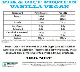 GND Vegan Pea/Rice Protein 1kg // Vanilla - Protein- GND Fitness