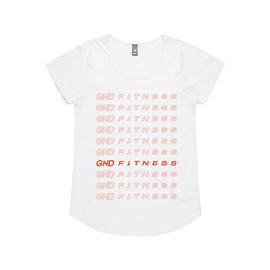 GND Women's Repeater Tee // White - Apparel- GND Fitness