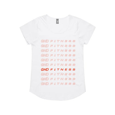 GND Women's Repeater Tee // White - Apparel- GND Fitness
