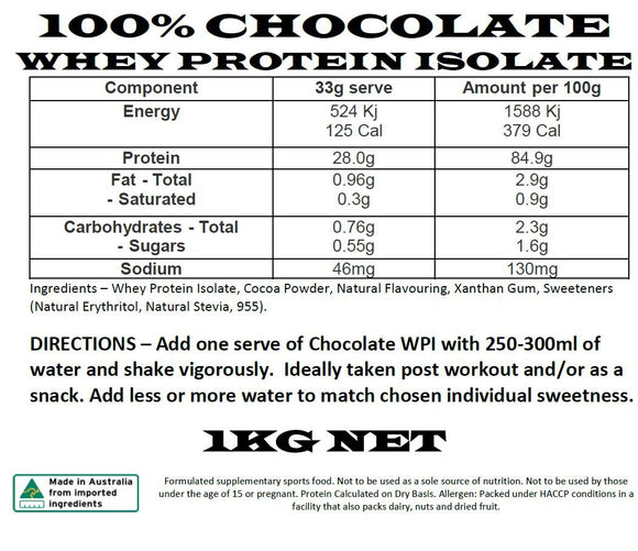 GND WPI Protein 1kg // Chocolate - Protein- GND Fitness